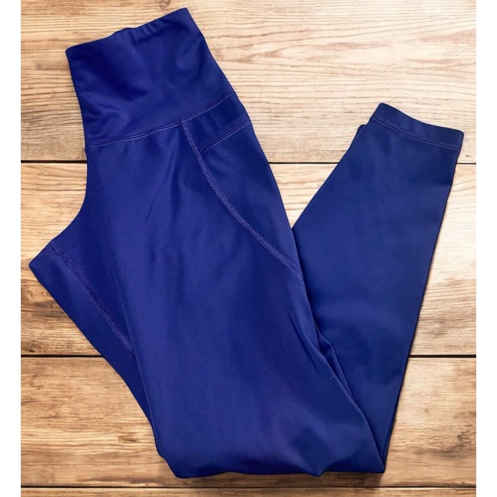Old Navy Active Purple Athletic Elevate Go-Dry Leggings Sz Small Pockets Crop